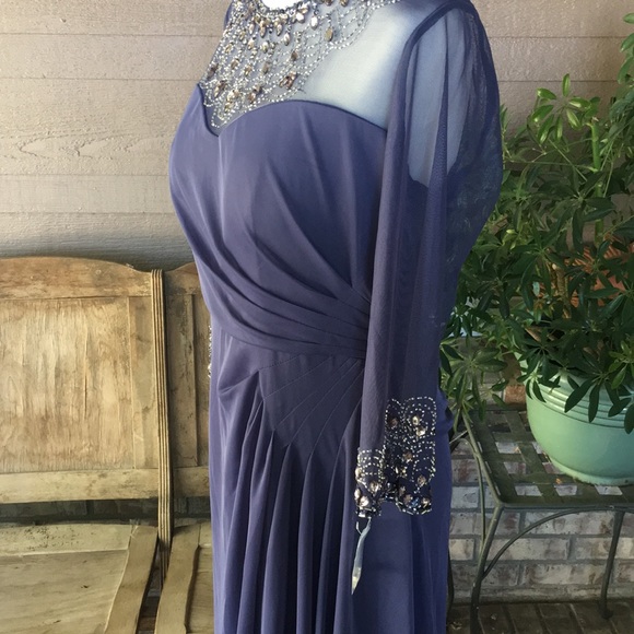 Alex Evenings ALine Sweetheart Long Stretch Dress - Picture 4 of 8